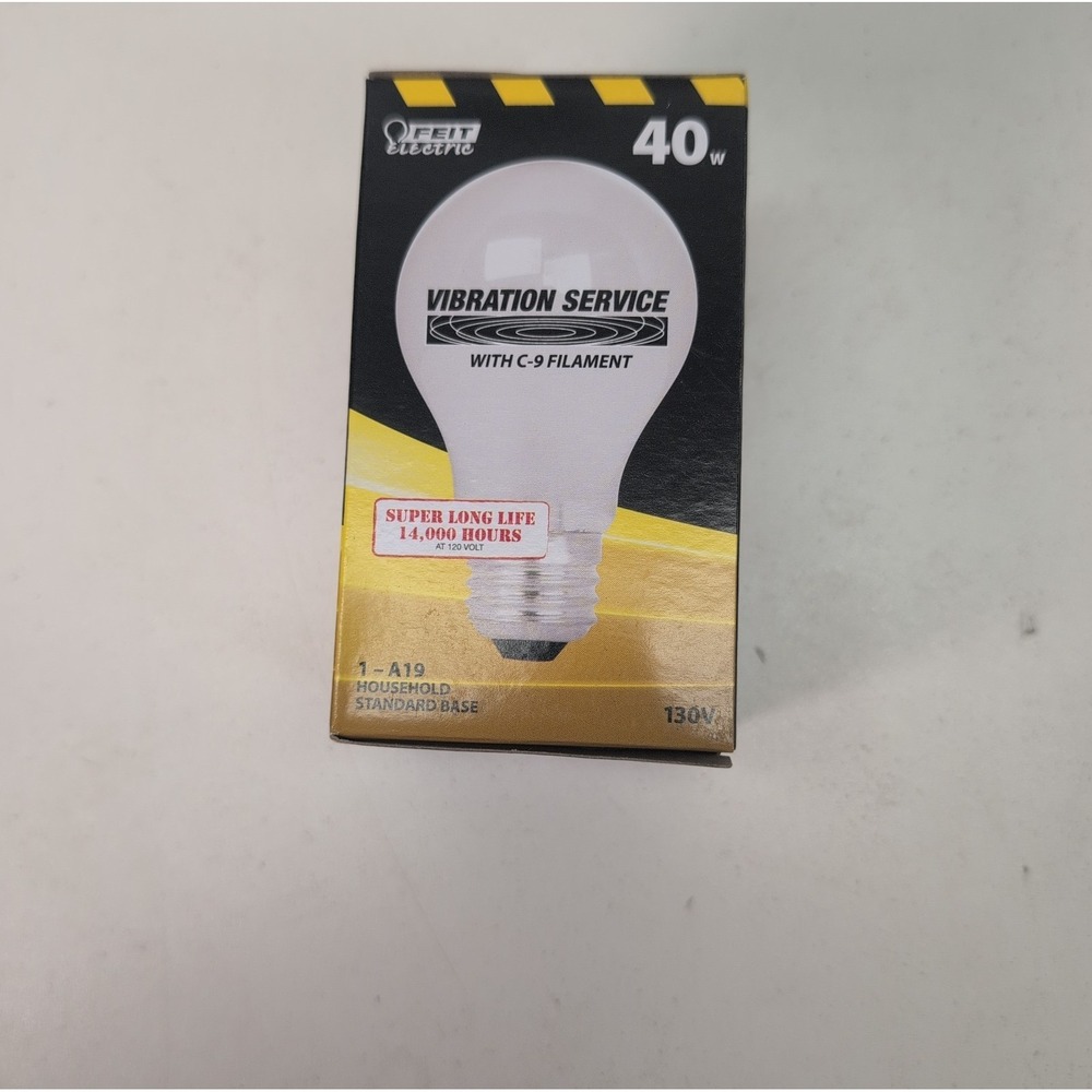Lot‎ of 8 Feit Electric 40W A19 Frosted Vibration Service Bulbs 130V - Picture 2 of 6